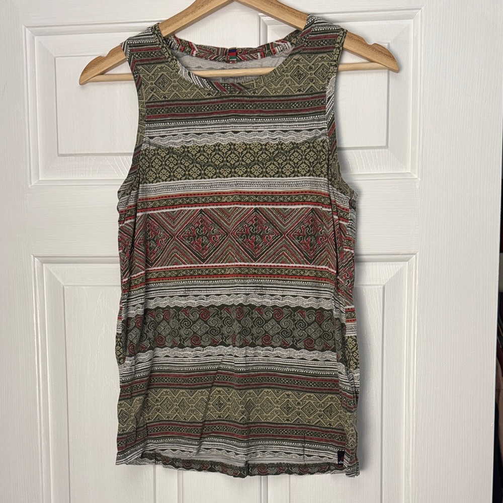 Sherpa Patterned Sleeveless Tank Top - Stretchy